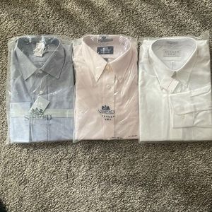 Botany white Size 16 34/35 Stanford (Pink)16 36, Stafford Executive (Blue) 16 35